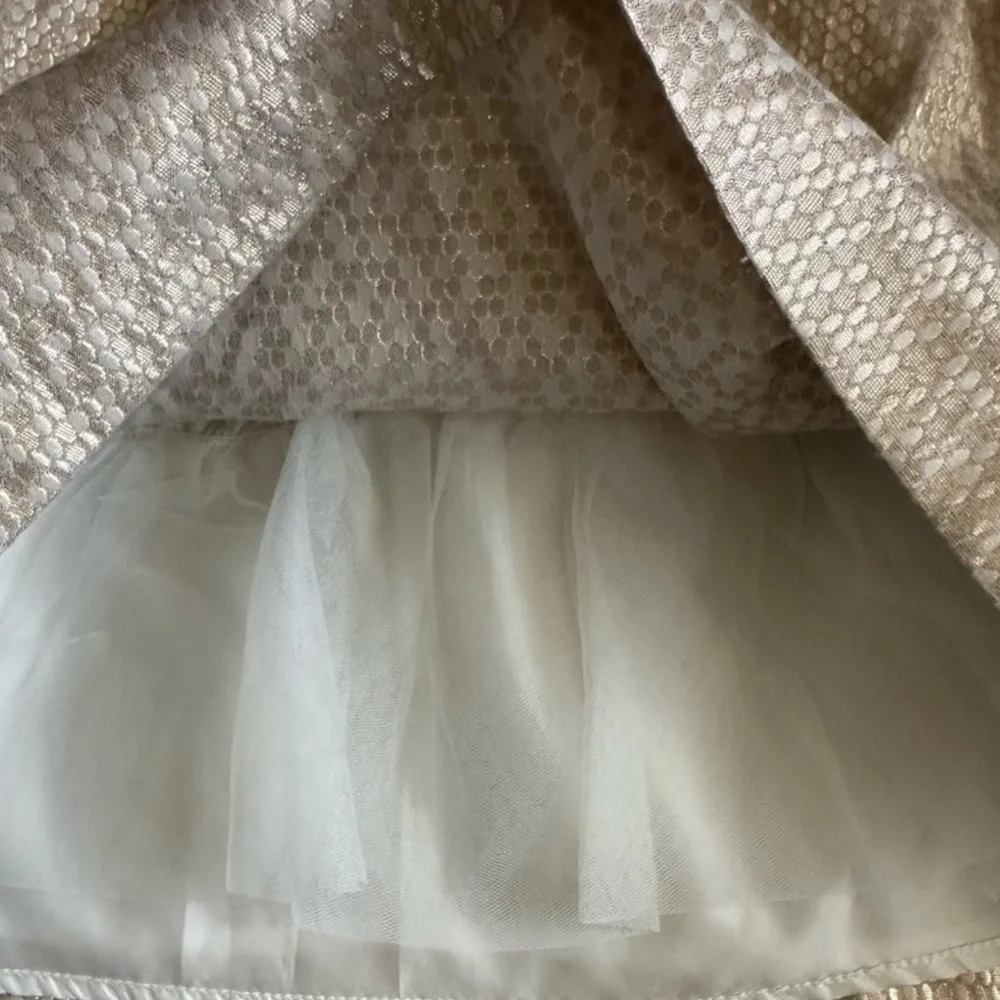 Gymboree Shimmering Metallic Gold Formal Party Dress-Size 5T